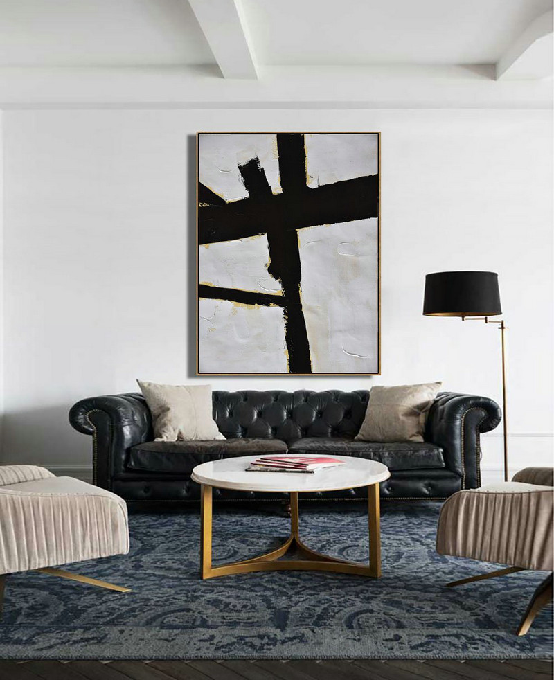 Extra Large Painting,Minimalist Painting On Canvas, Palette Knife Vertical Minimal Art - Original Abstract Painting Canvas Art